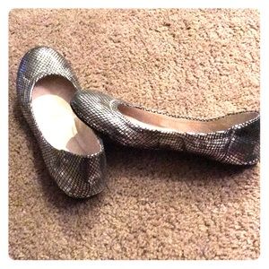 Vince Camuto silver flats